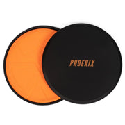 Gleit-Discs Doppelseitig 2 Stück Schwarz-Orange von Phoenix Fitness