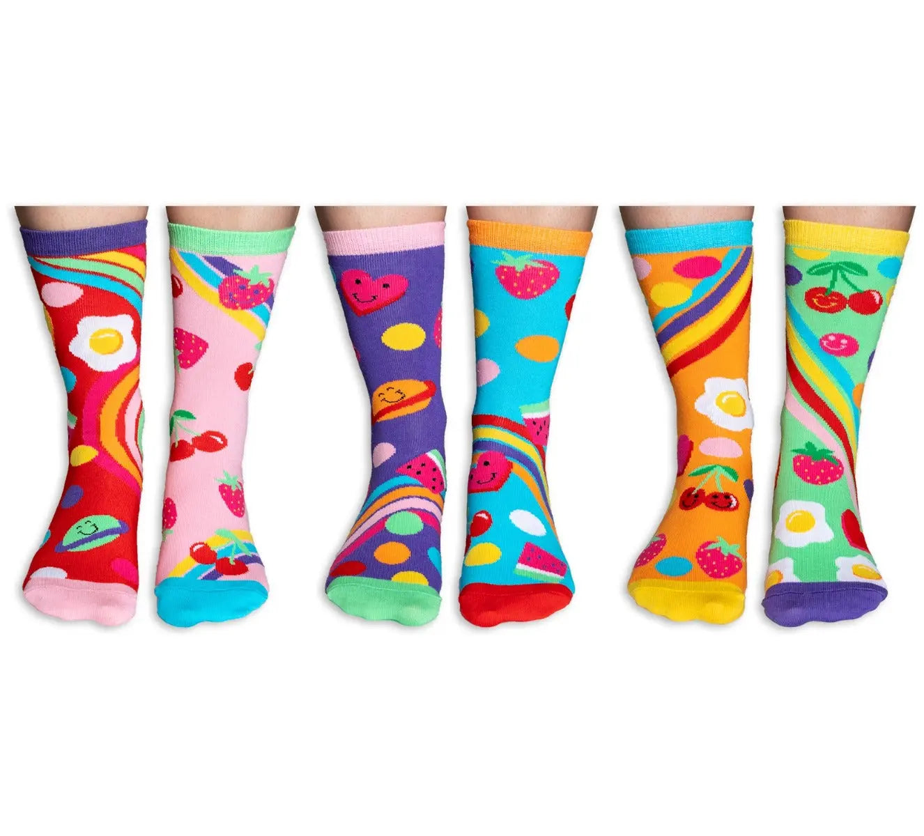 Einzelne Socken im 6er Pack, PICK AND MIX Bunte Oddsocks, Gr. 30,5-38,5, mit Geschenkbox von guteszeug.ch