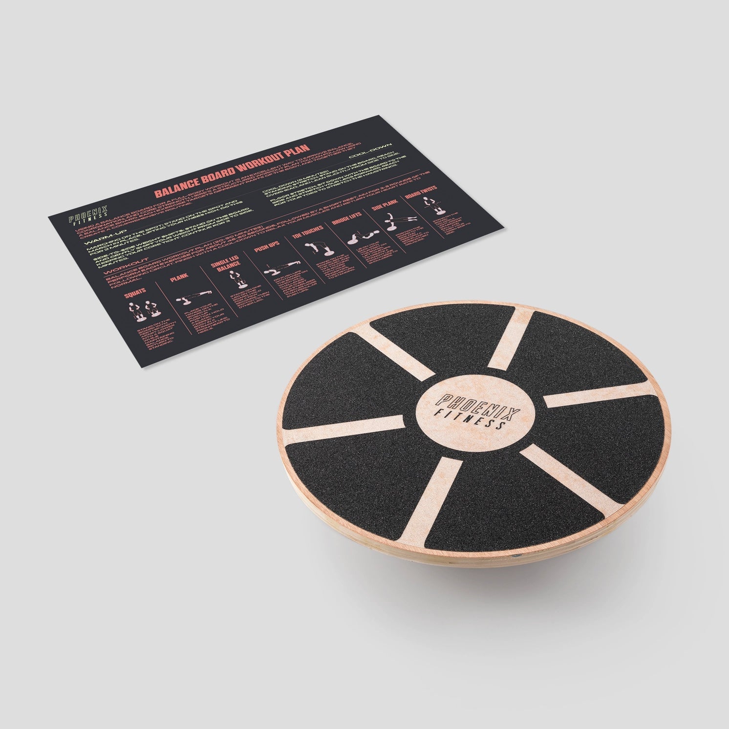 Balance Board Holz von Phoenix Fitness