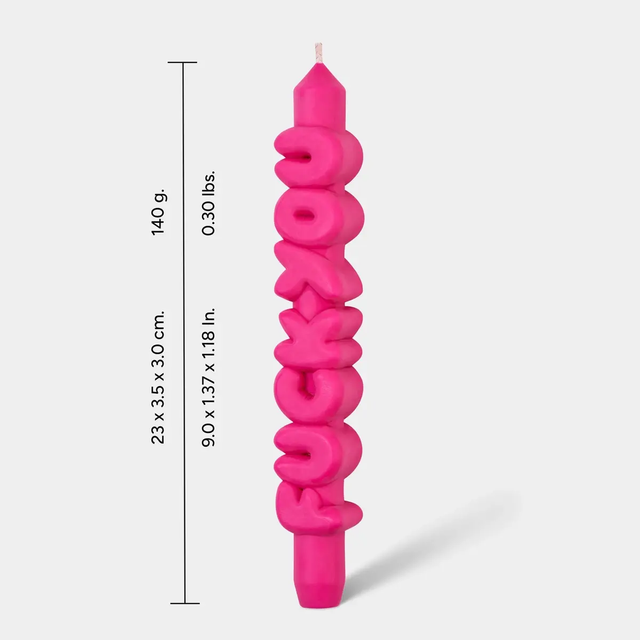 Kerze Taper candle F*CK YOU Pink von Taper Candles