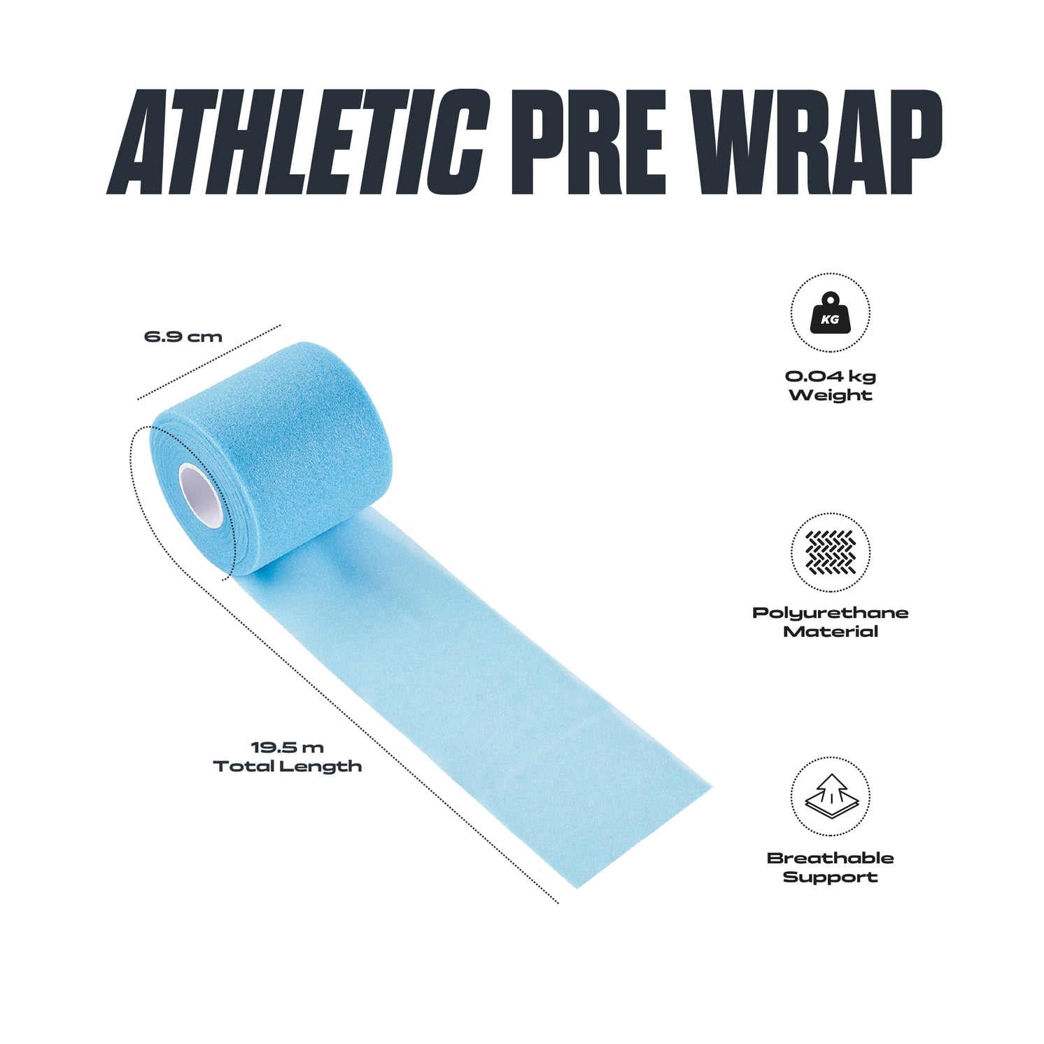 Athletic Pre Wrap Tape 6 Rollen von Phoenix Fitness