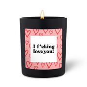 Duftkerze Schwarz Woody I fcking love you von ChattyCandles
