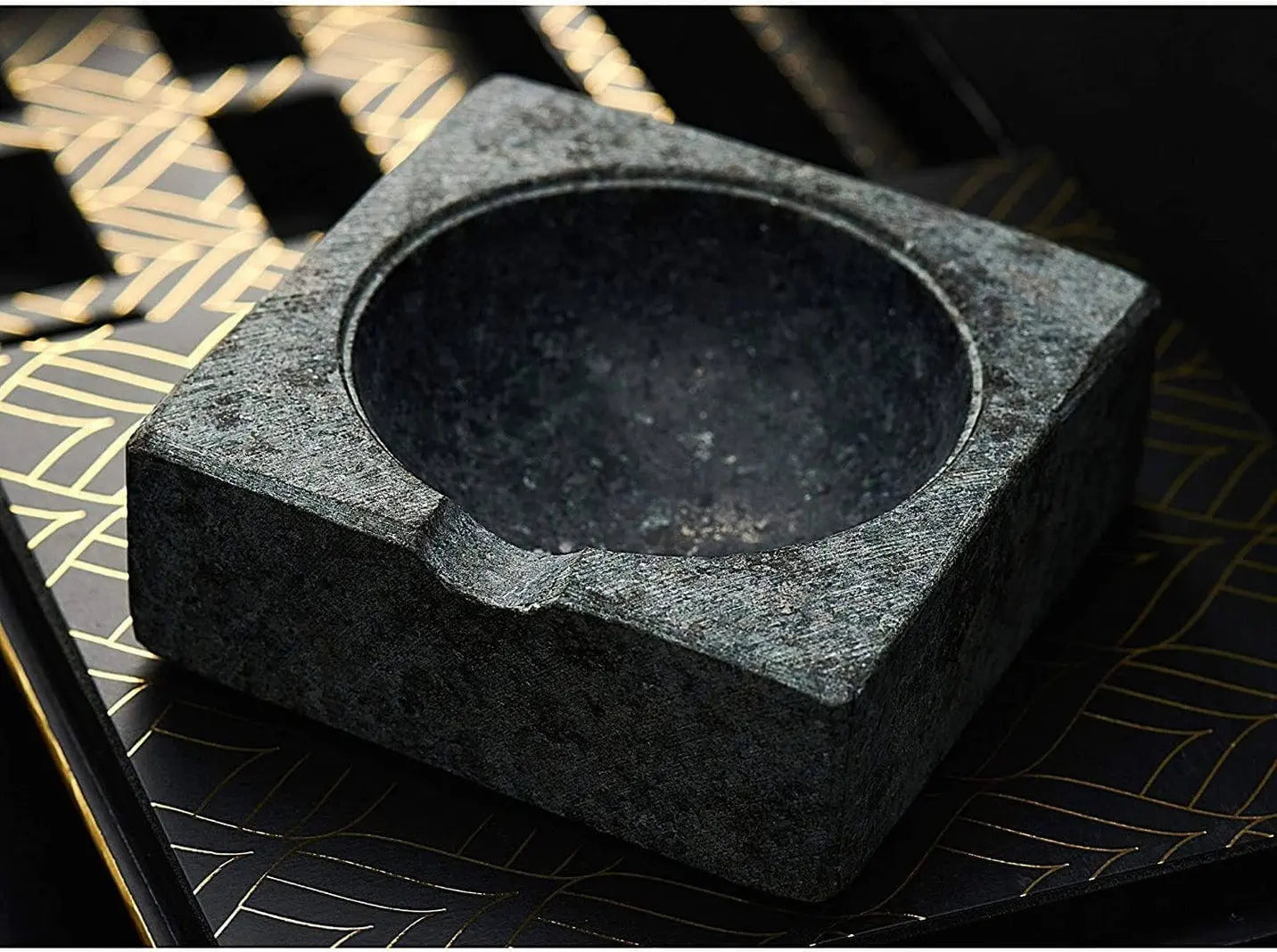 Geschenkset Zigarrenschneider mit Kühlsteinen und Aschenbecher von ROCKS Whiskey Chilling Stones