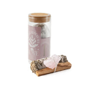 Smudge Räucher Ritual Set 3-Teilig Rosenquarz von guteszeug.ch