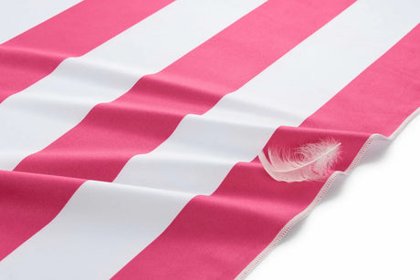 Strandtuch XXL Mikrofaser schnelltrocknendes Badetuch 160x90cm Pink - Weiss von Fit-Flip