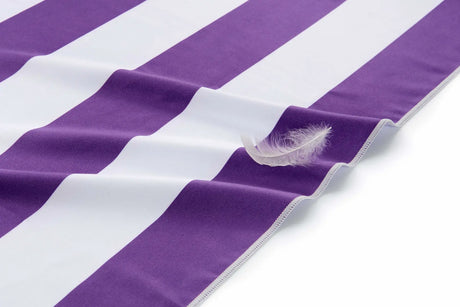 Strandtuch XXL Mikrofaser schnelltrocknendes Badetuch 200x90cm Violett - Weiss von Fit-Flip