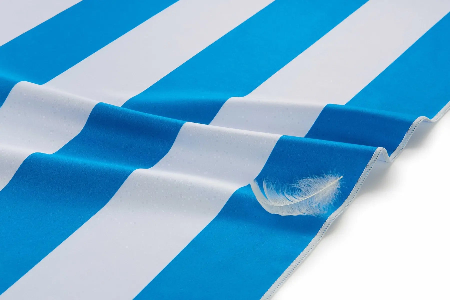Strandtuch XXL Mikrofaser schnelltrocknendes Badetuch 160x90cm Himmelblau - Weiss von Fit-Flip