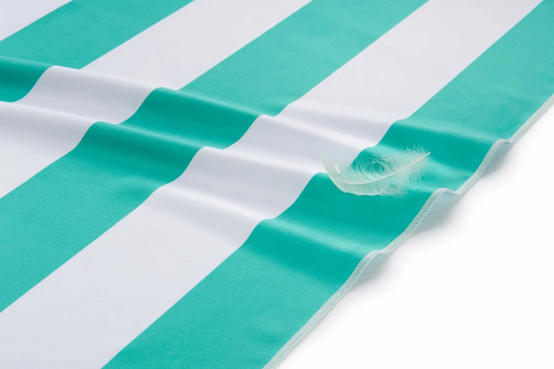 Strandtuch XXL Mikrofaser schnelltrocknendes Badetuch 200x90cm Türkis - Weiss von Fit-Flip