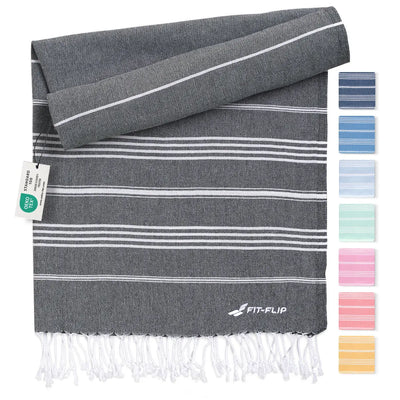 Hamamtuch Baumwolle Recycelt 100x200cm Anthracite - Sultan
