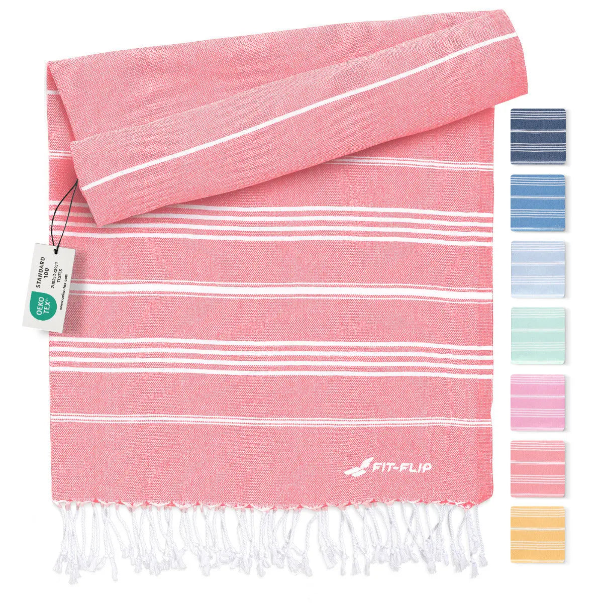 Hamamtuch Baumwolle Recycelt 100x200cm Coral - Sultan von Fit-Flip