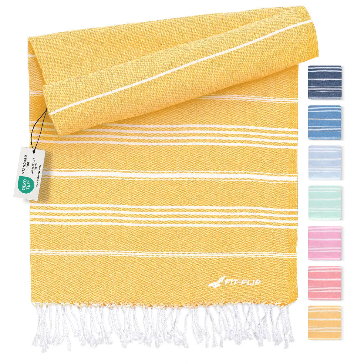 Hamamtuch Baumwolle Recycelt 100x200cm Honey - Sultan von Fit-Flip