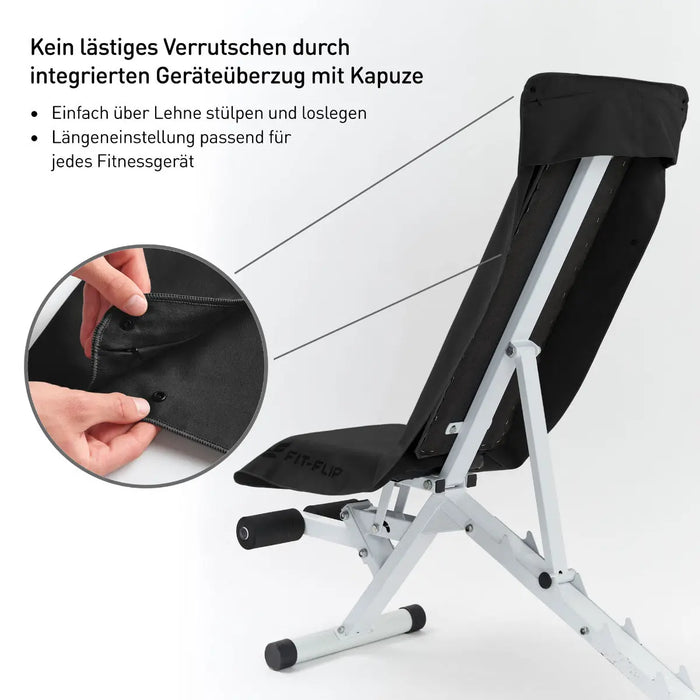 Fitnesshandtuch Mikrofaser mit Reissverschlusstasche 130x48cm von Fit-Flip