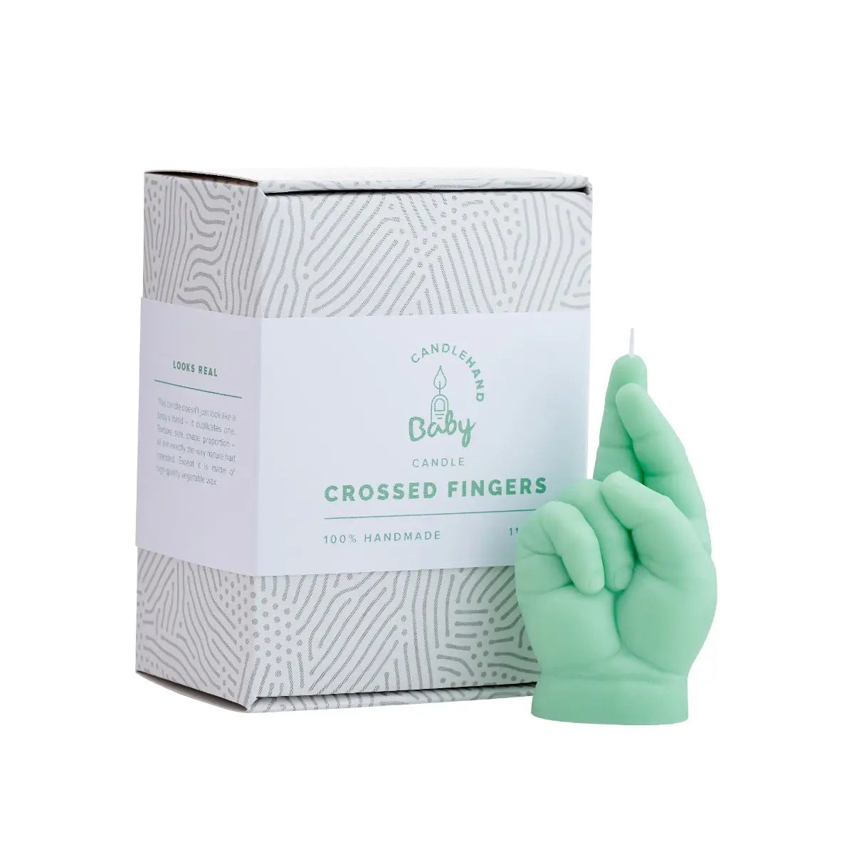 Baby Crossed Fingers Grün von Candle Hand