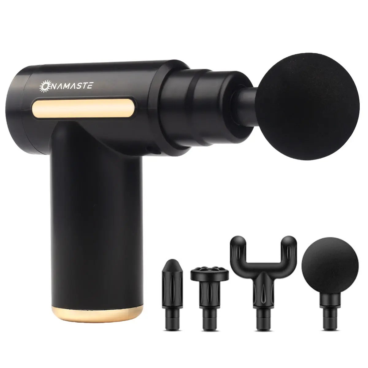 Mini Massagepistole mit vier Massageköpfen von Onamaste