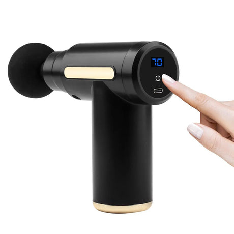 Mini Massagepistole mit vier Massageköpfen von Onamaste