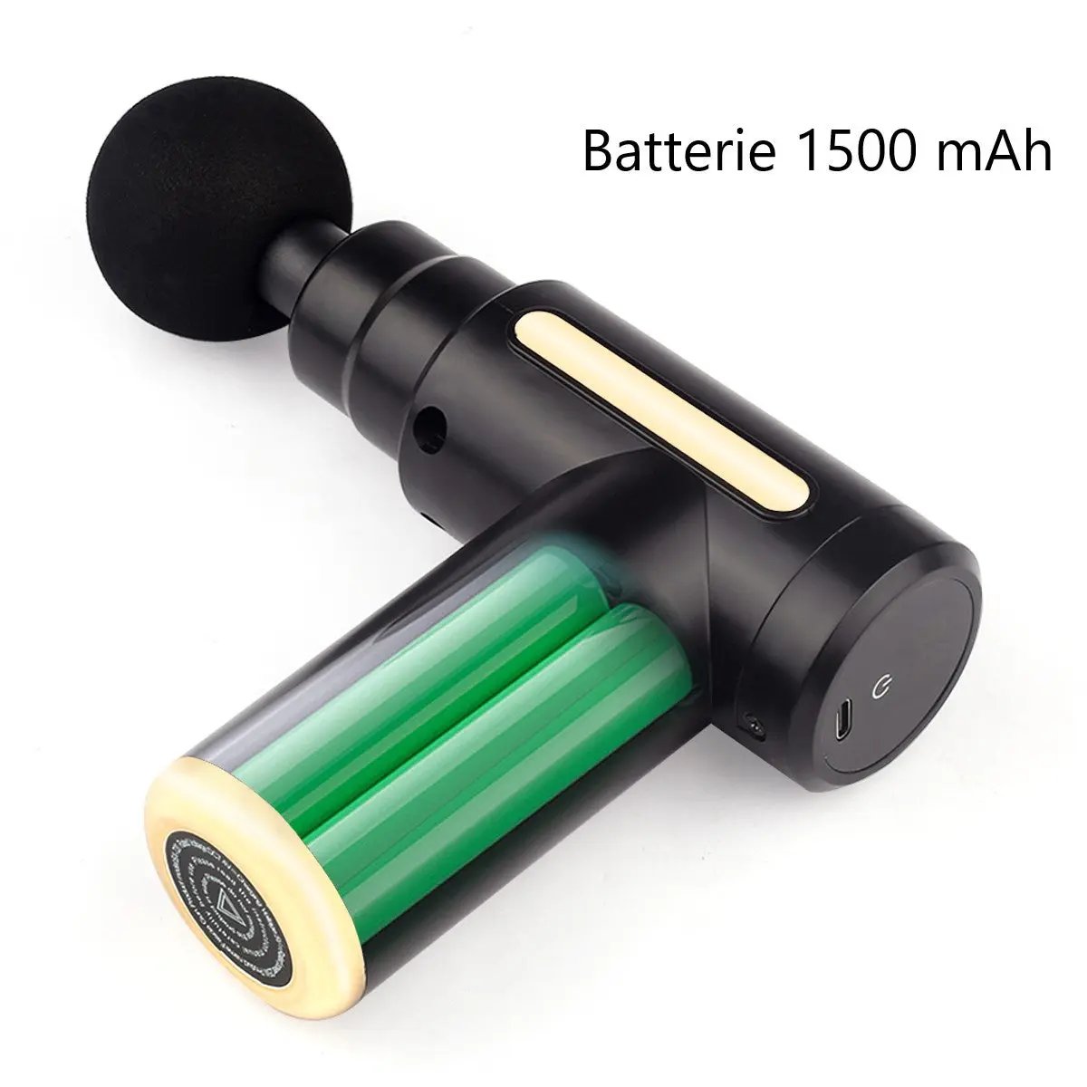 Mini Massagepistole mit vier Massageköpfen von Onamaste