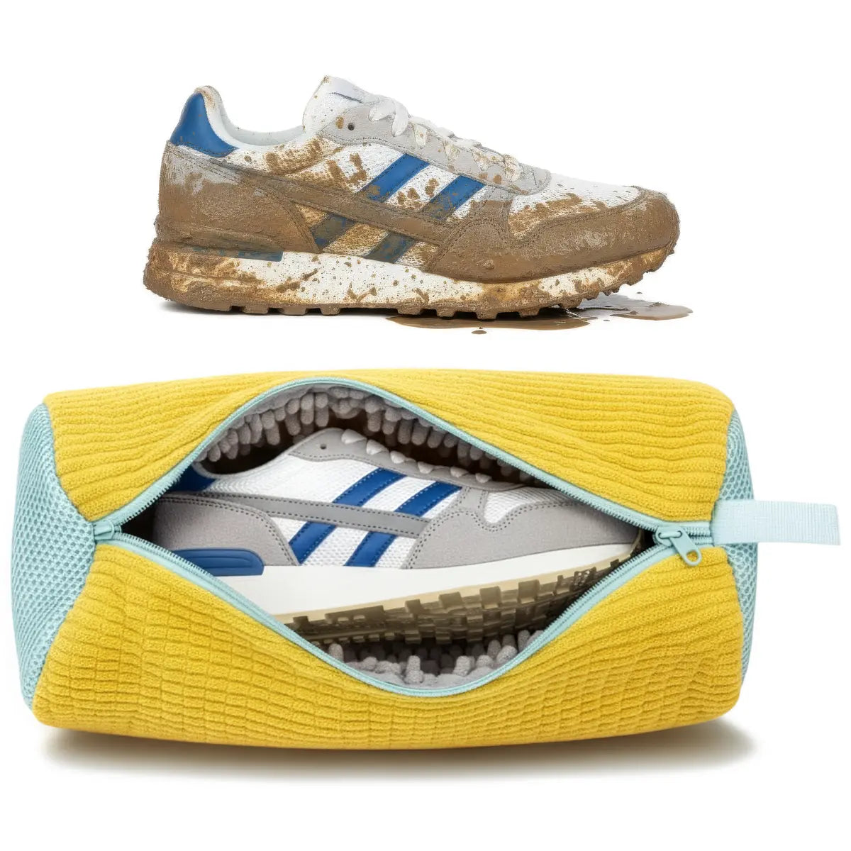 Schuhwaschbeutel gelb von Tidy Tiger