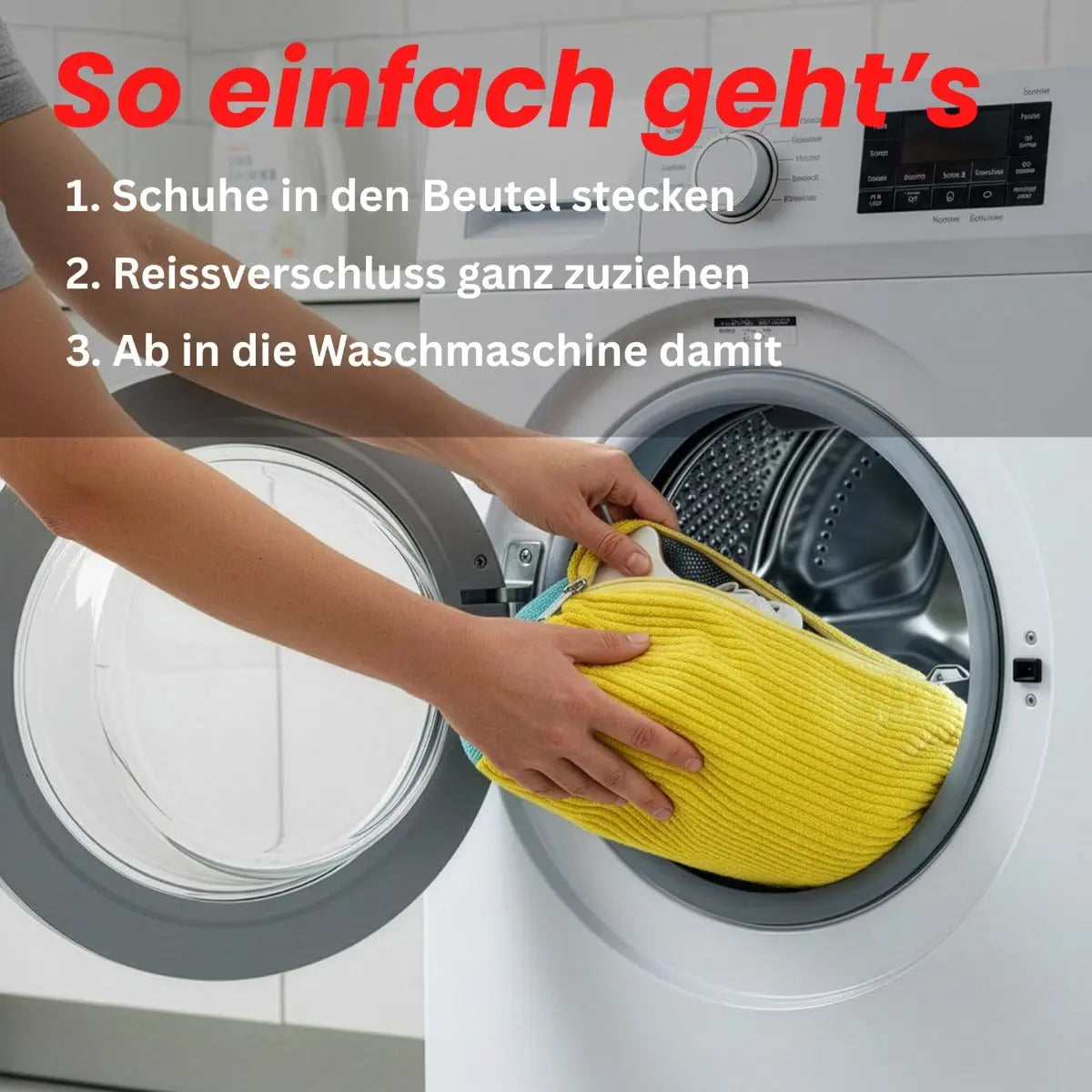 Schuhwaschbeutel gelb von Tidy Tiger