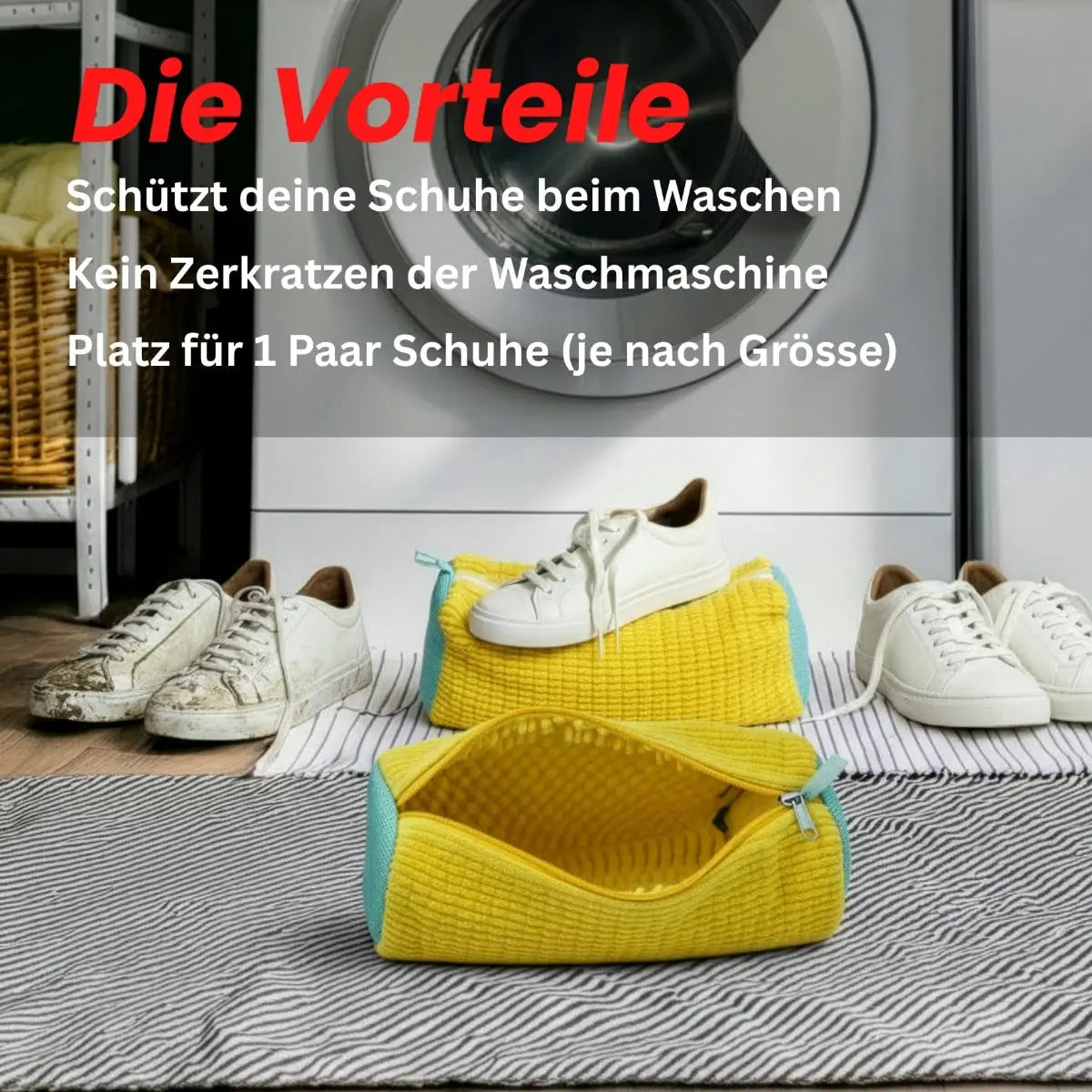 Schuhwaschbeutel gelb von Tidy Tiger