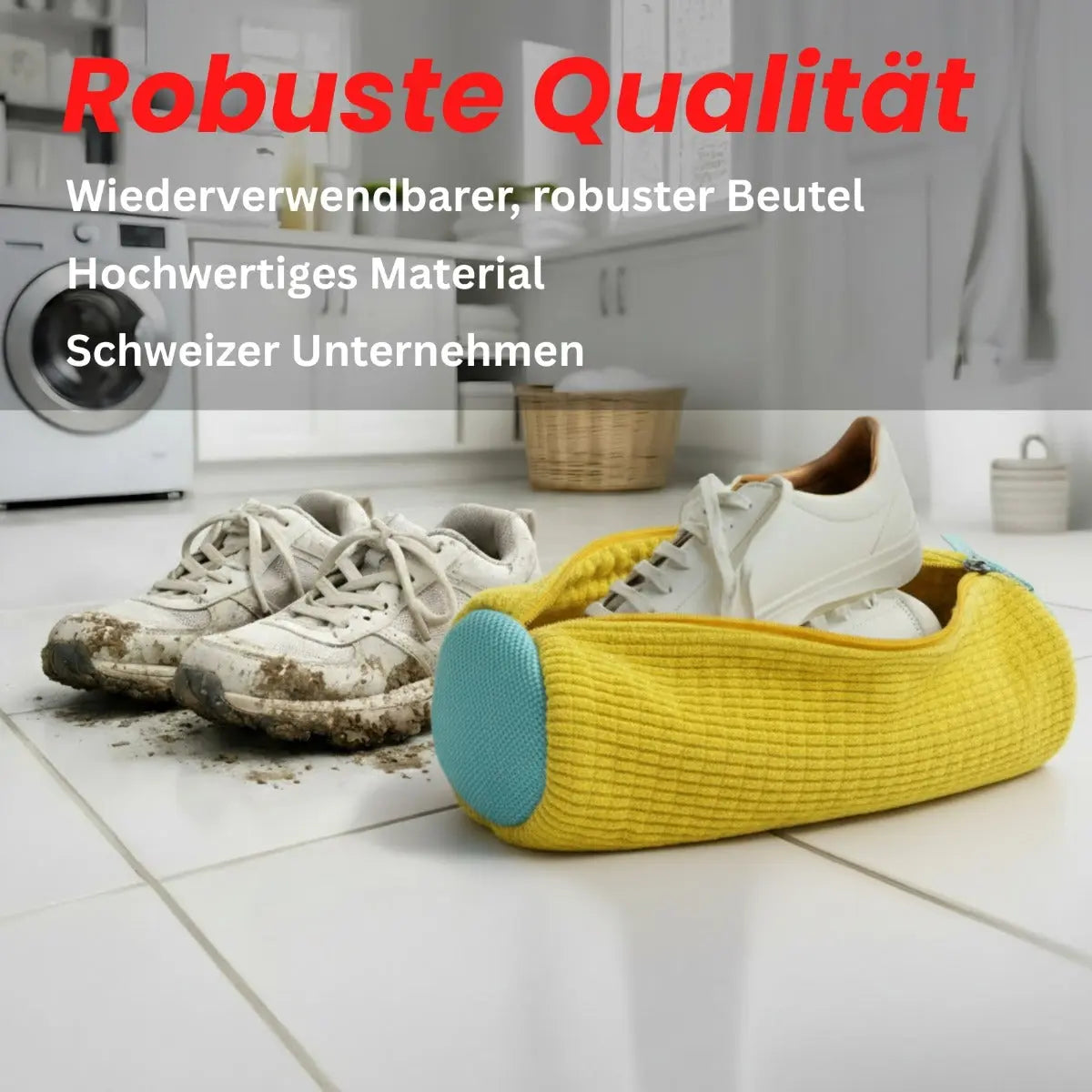 Schuhwaschbeutel gelb von Tidy Tiger