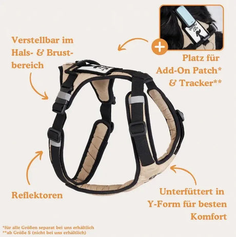 Hundegeschirr Schwarz L von Redoggo