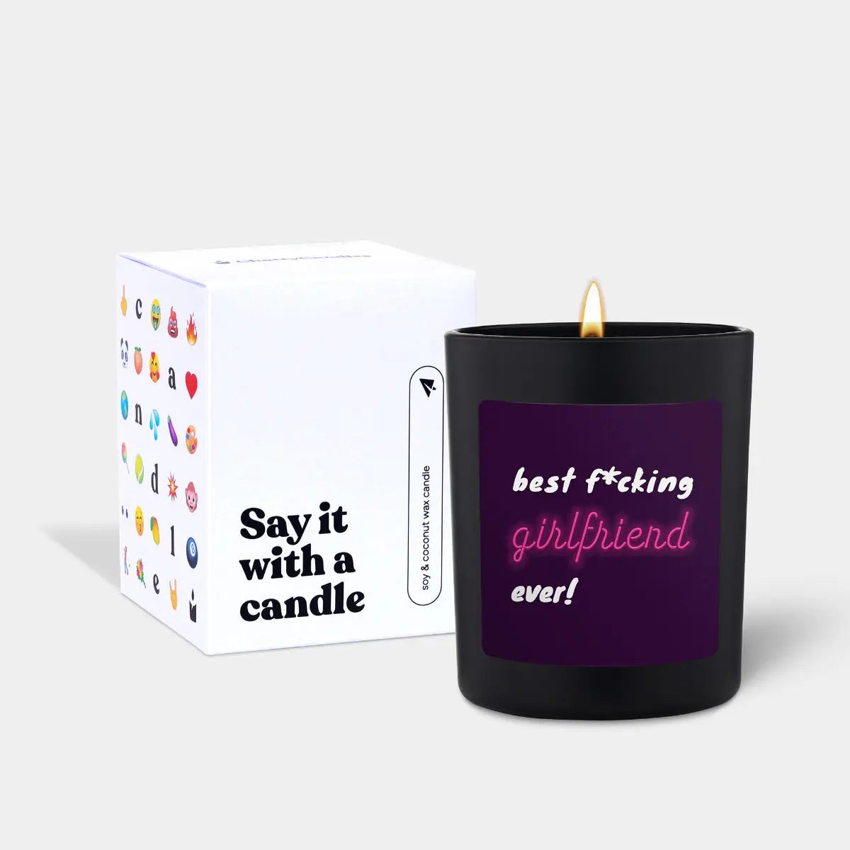 Duftkerze Schwarz Woody Best fcking girlfriend ever von ChattyCandles