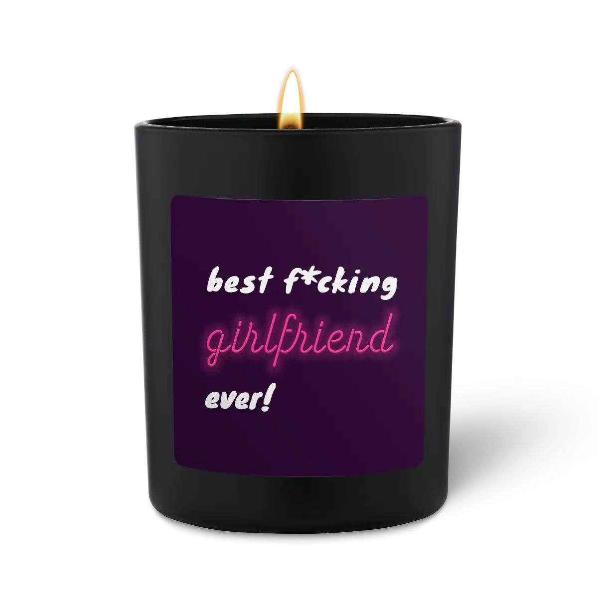 Duftkerze Schwarz Woody Best fcking girlfriend ever von ChattyCandles