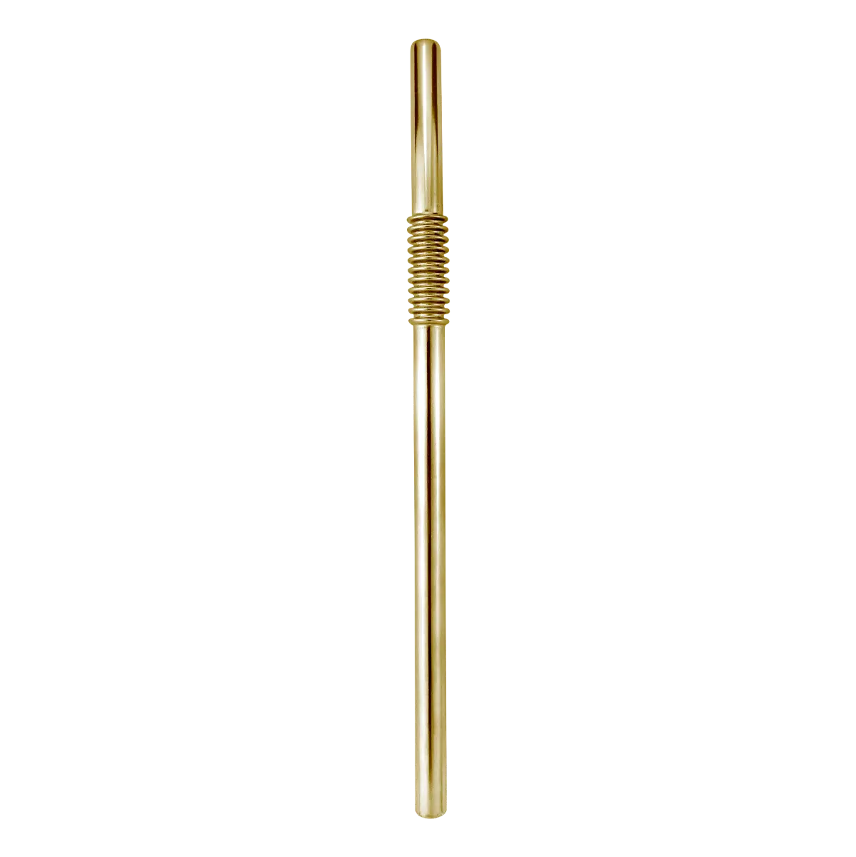 Edelstahl Trinkhalme Biegbar Gold 12er Set 22cm von Turtleneck Straw