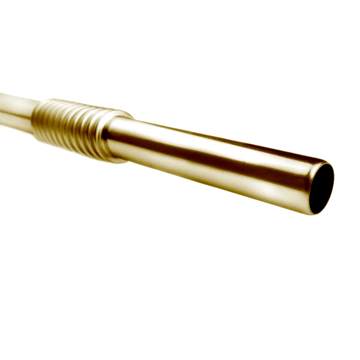 Edelstahl Trinkhalme Biegbar Gold 12er Set 22cm von Turtleneck Straw