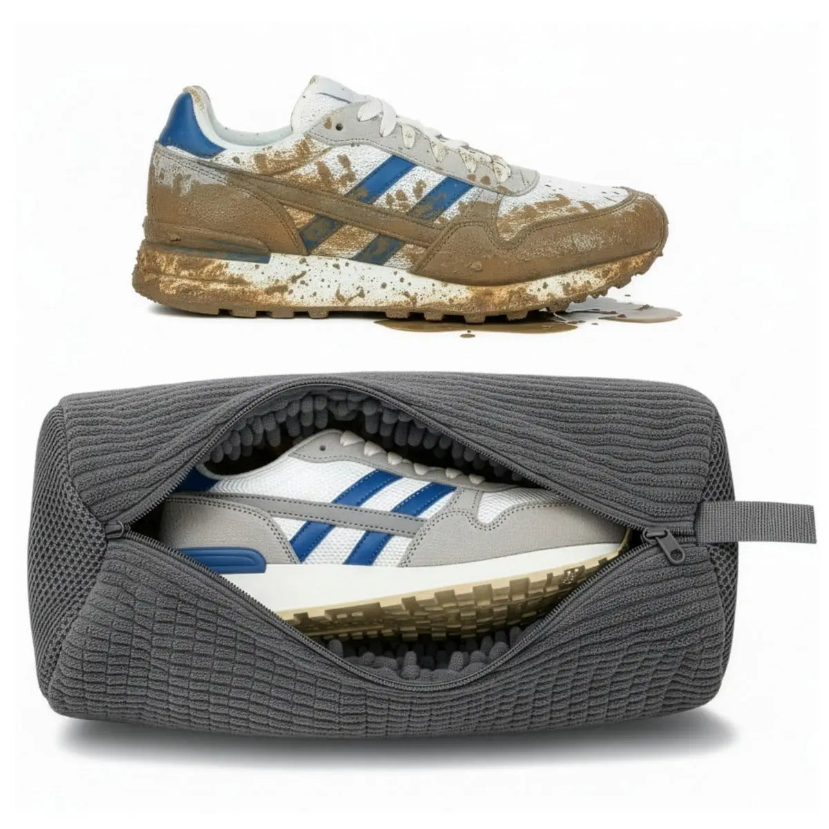 Schuhwaschbeutel grau von Tidy Tiger
