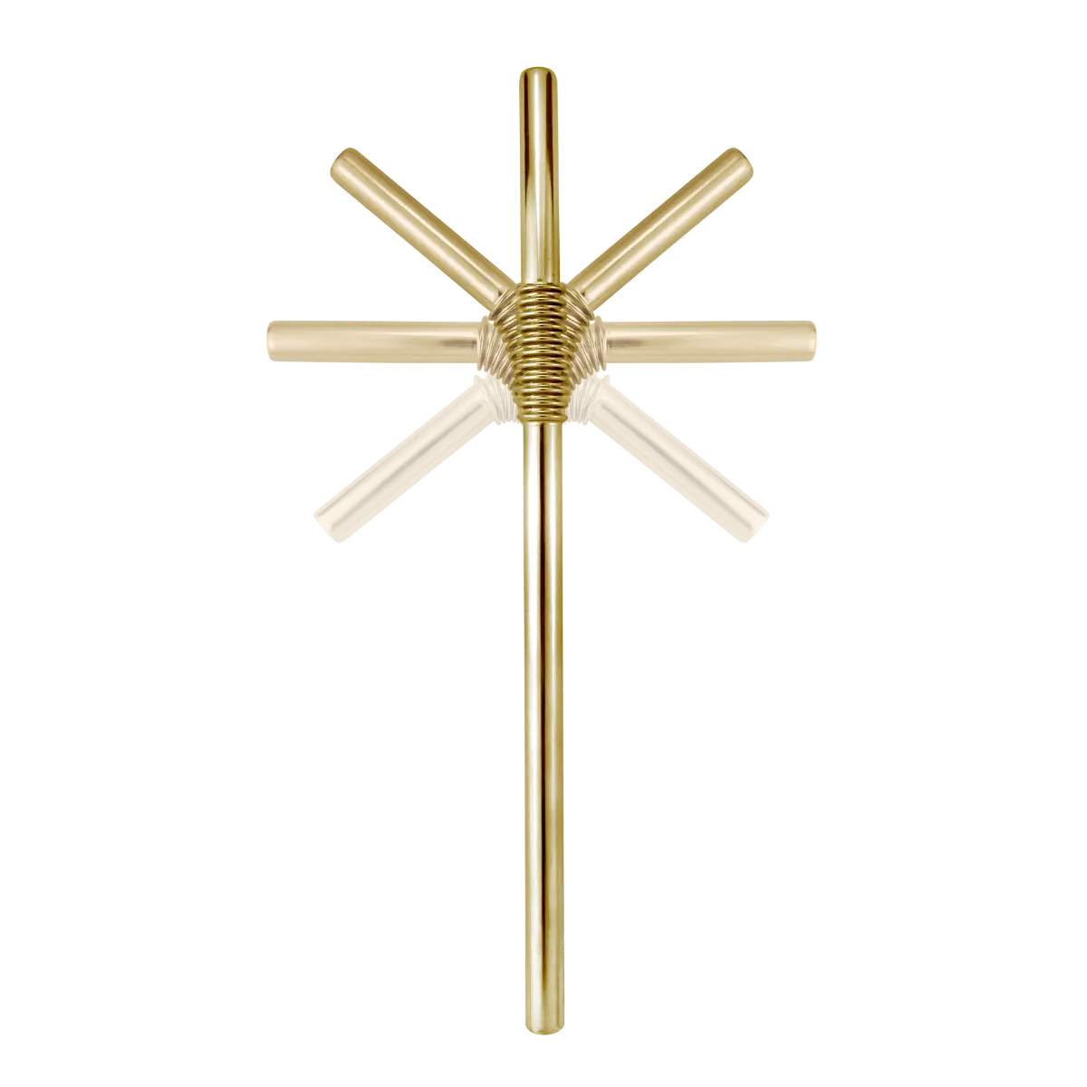 Edelstahl Trinkhalme Biegbar Gold 12er Set 22cm von Turtleneck Straw