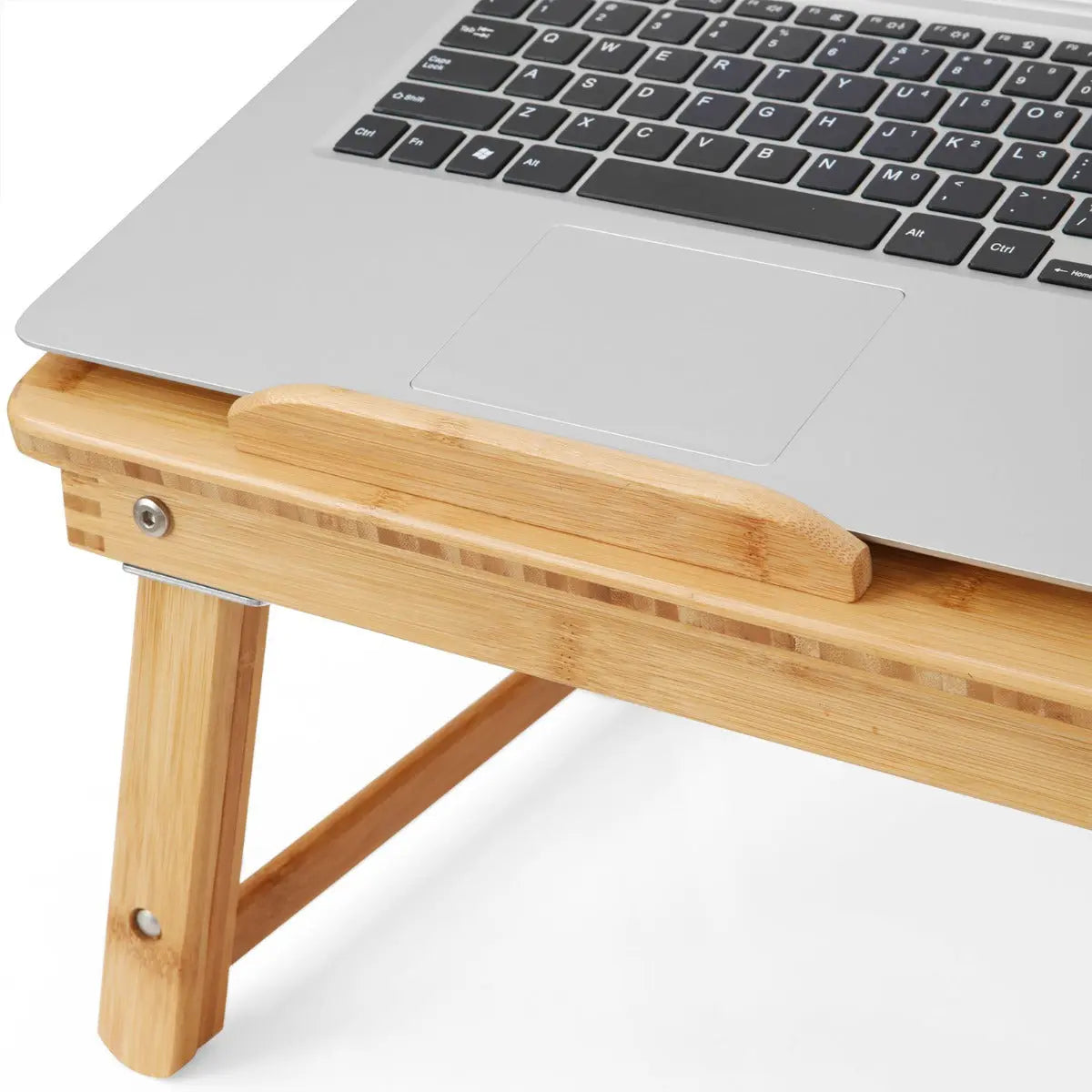 Laptopständer Notebooktisch Klappbar Höhenverstellbar Bambus von Songmics