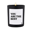 Duftkerze Schwarz Weiss Flowery you are the best von ChattyCandles