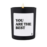 Duftkerze Schwarz Weiss Flowery you are the best von ChattyCandles