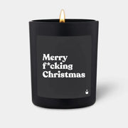 Duftkerze Schwarz Flowery Merry f*cking Christmas von ChattyCandles