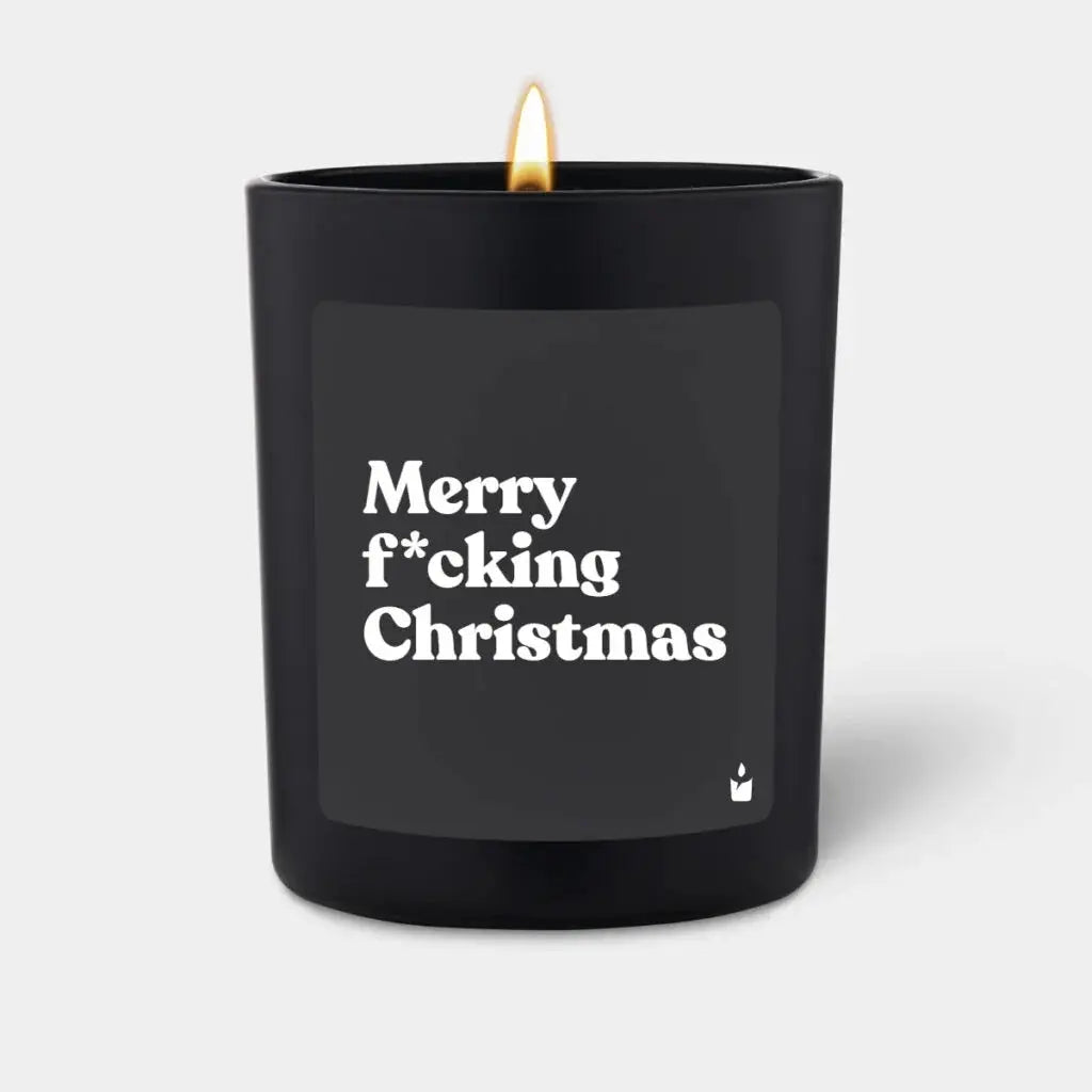 Duftkerze Schwarz Flowery Merry f*cking Christmas von ChattyCandles
