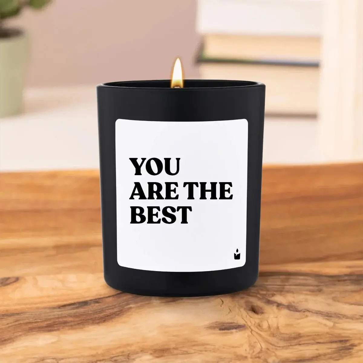 Duftkerze Schwarz Weiss Flowery you are the best von ChattyCandles