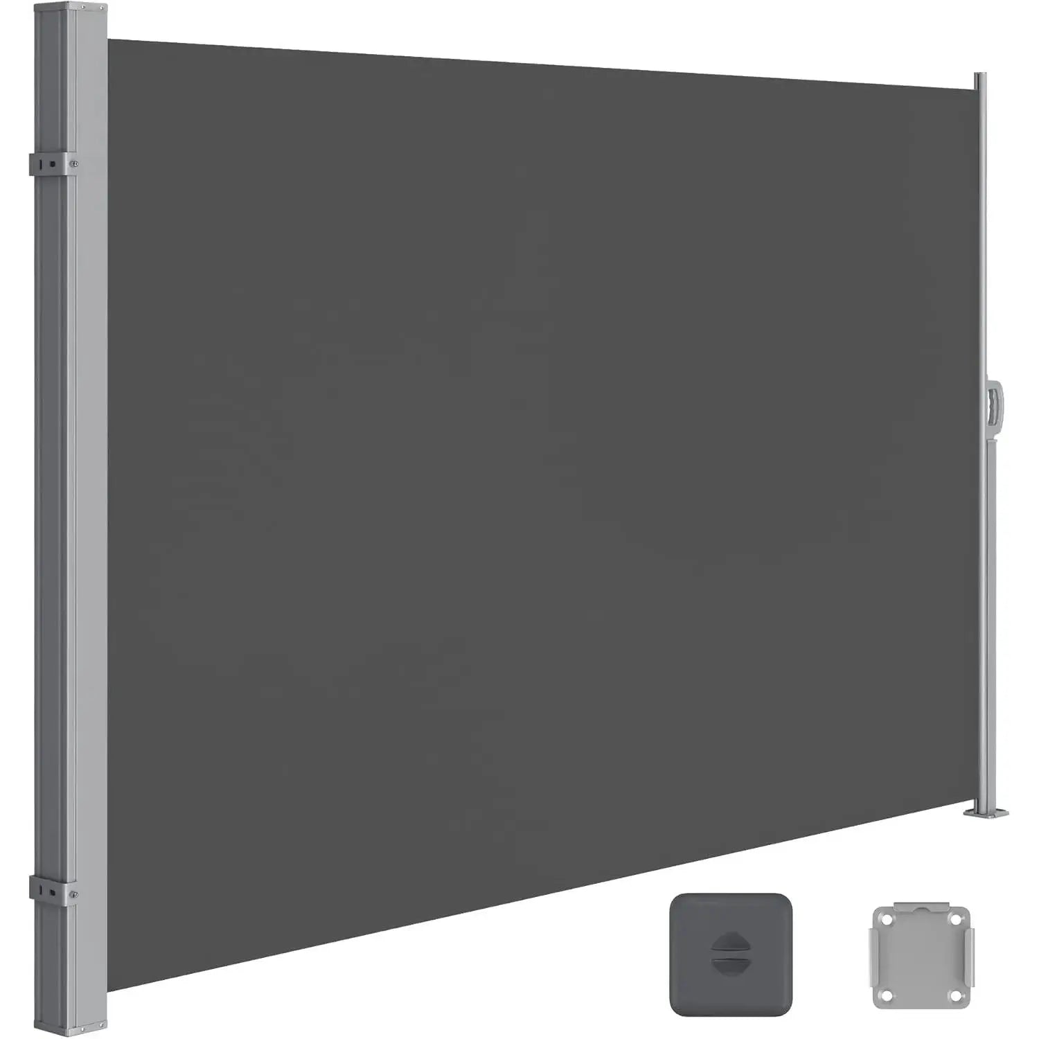 Seitenmarkise ausziehbar anthrazit 160x300cm Stahl von Songmics