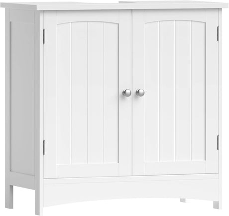 Waschbeckenunterschrank Badschrank mit Türen Weiss von Songmics