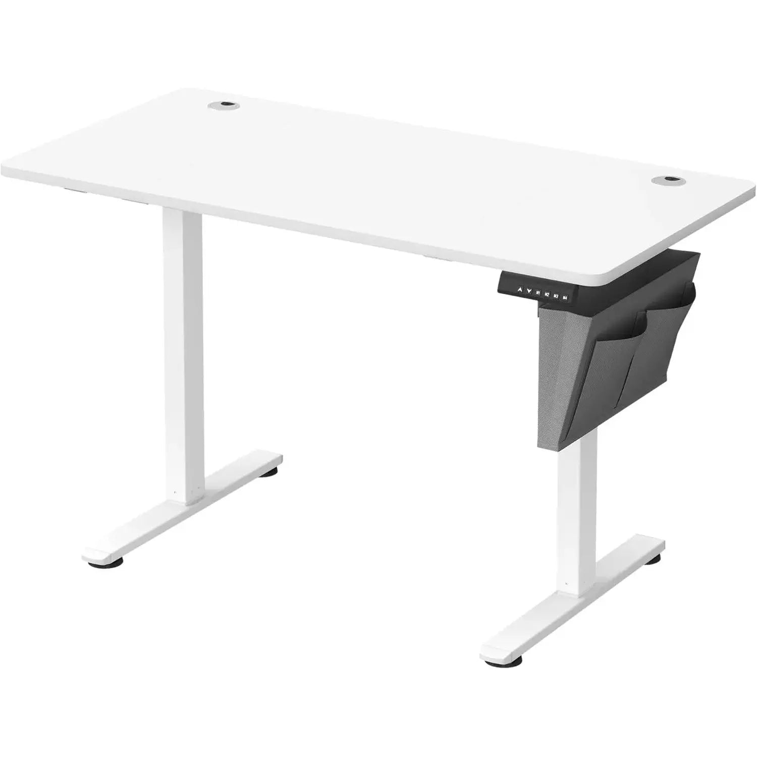 Elektrischer Höhenverstellbarer Schreibtisch Weiss Holz von Songmics