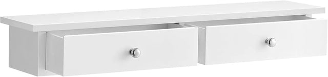 Wandregal mit Schubladen, modern, weiss von Songmics