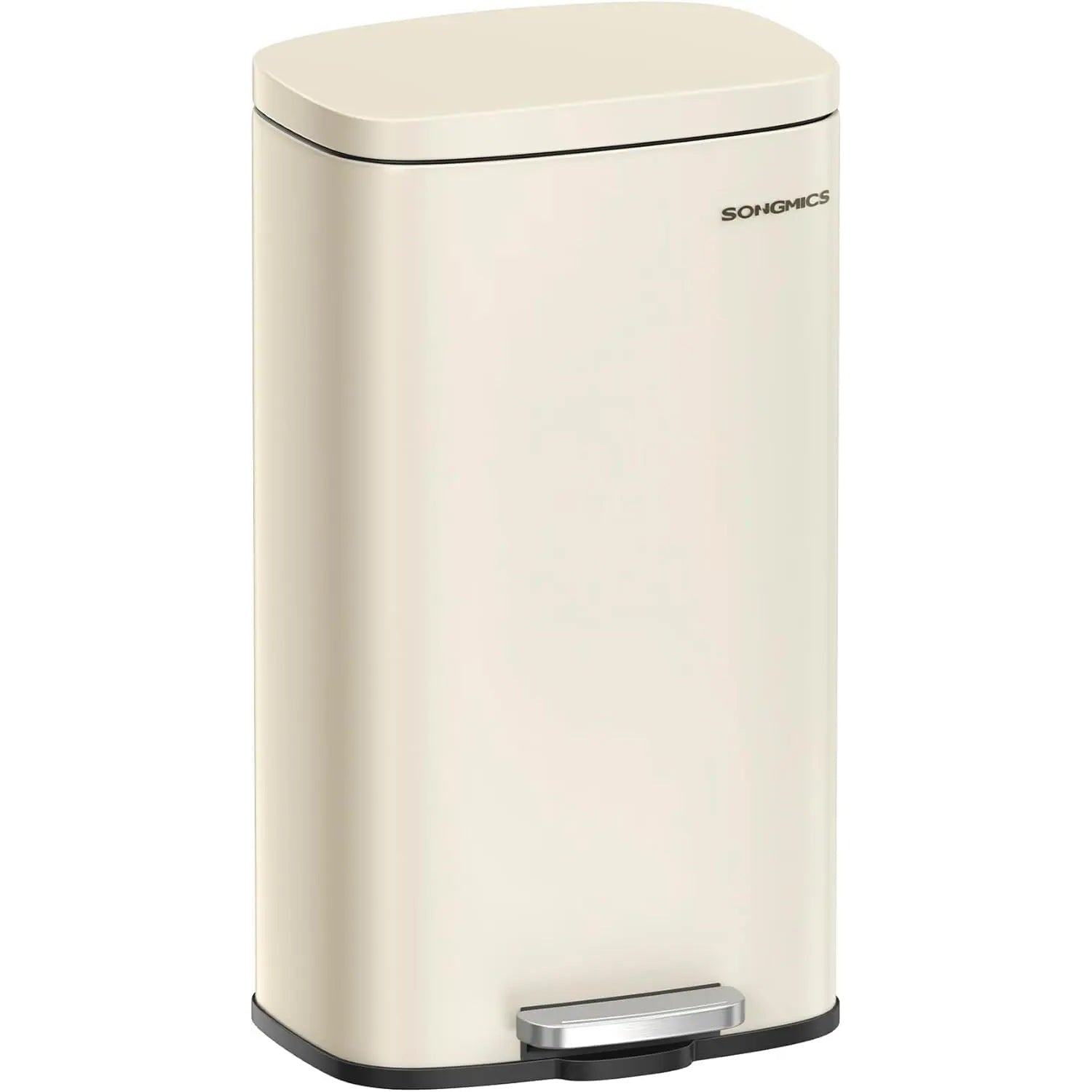 Treteimer 30L Softclose sandbeige Stahl von Songmics