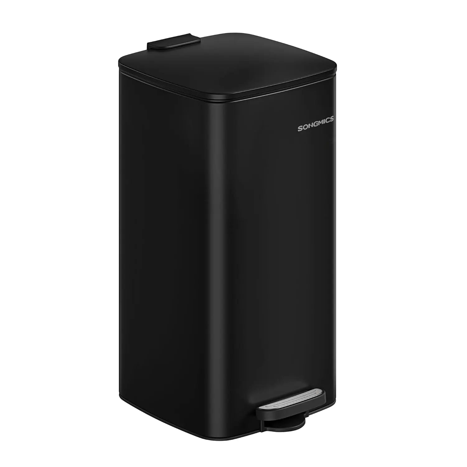 Mülleimer Küche 30L Stahl Tintenschwarz von Songmics