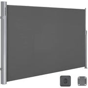 Seitenmarkise ausziehbar 200x400cm Anthrazit Alu von Songmics