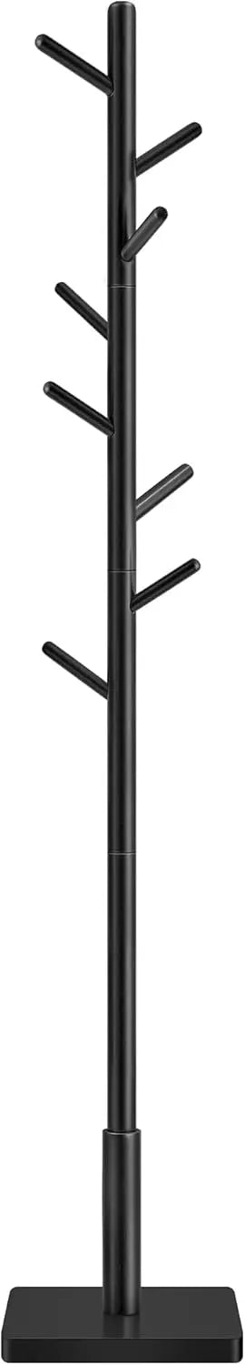 Garderobenständer Massivholz Baumform Tintenschwarz von Songmics