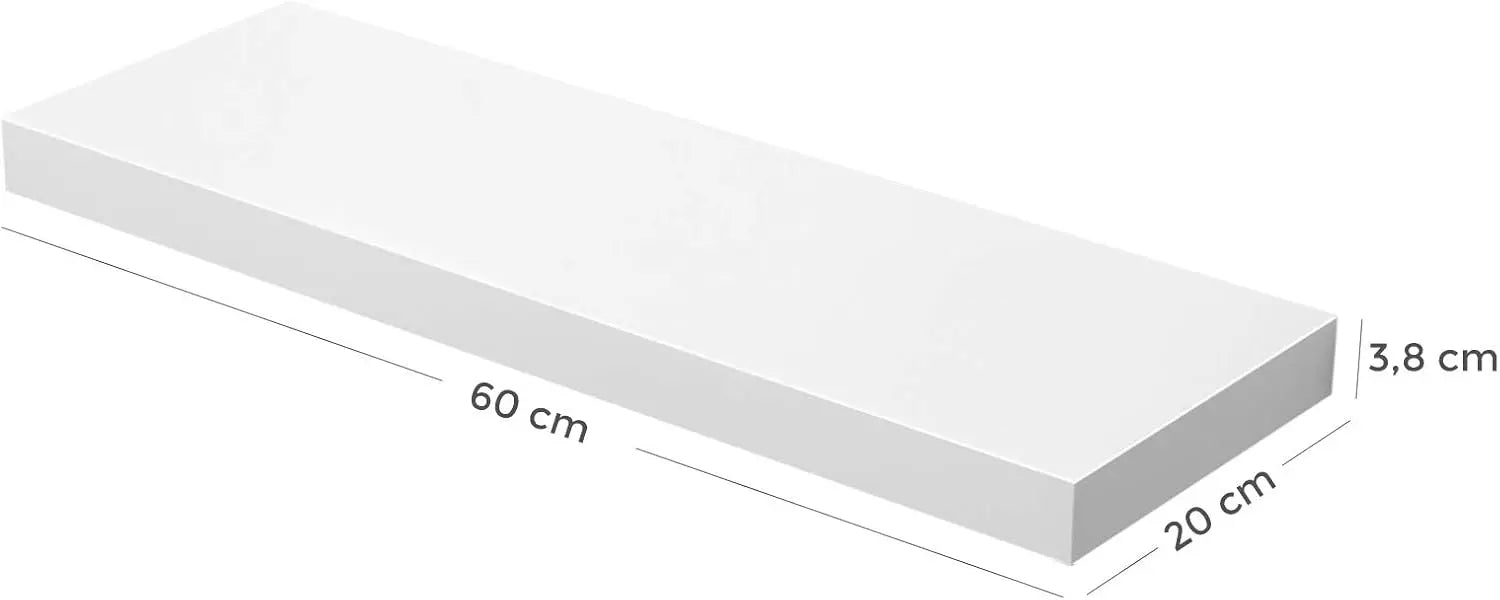 Wandregal MDF / Spanplatte Schweberegal Weiss 60cm von Songmics
