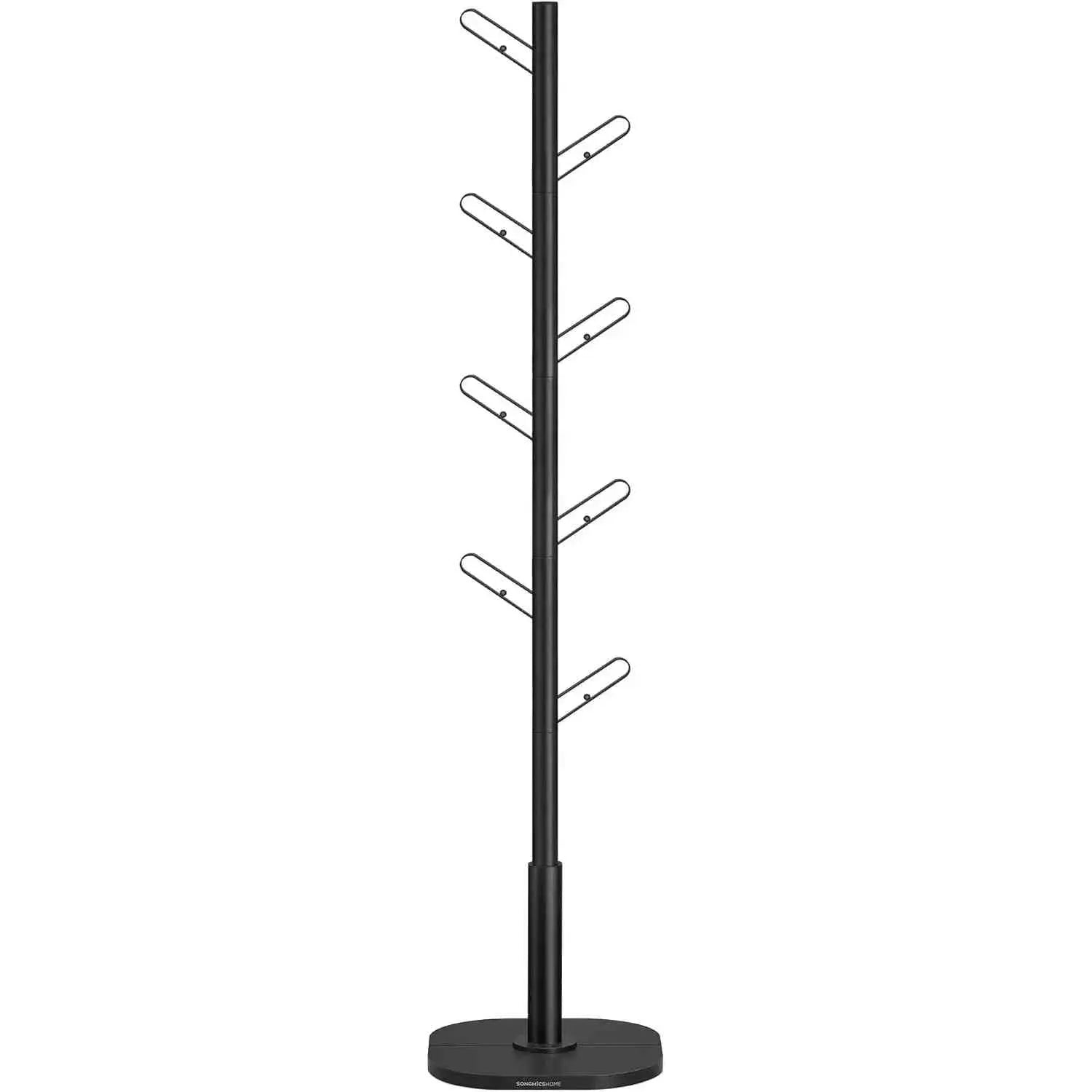 Garderobenständer Baumform mit 8 Haken Schwarz von Songmics