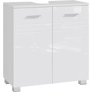 Badezimmerschrank Waschbeckenunterschrank Doppeltür weiss 60cm von Songmics