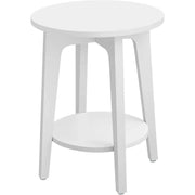 Beistelltisch moderner Stil mit Ablage Weiss von Songmics