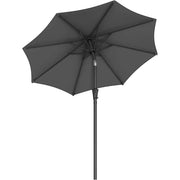 Sonnenschirm 200cm UPF50+ grau von Songmics